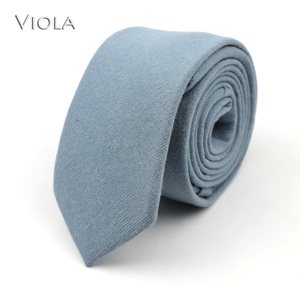 Nueva Corbata Colorida Lisa 100% Algodón de 6cm Estilo Skinny en Rosa y Azul Cielo para Vestir en Bodas, Fiestas y Esmoquin, Accesorio para Hombre, Regalo, Pajarita y Corbatín - Product Image 4
