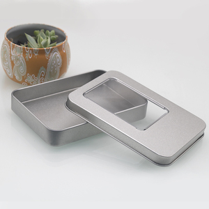 Hộp Thiếc Giáng Sinh Cấp Thực Phẩm Để Đóng Gói Hiện Tại Hộp Quà Tặng Kẹo Trừu Tượng Chủ Đề Giáng Sinh Hộp Thiếc Có Cửa Sổ <span class=keywords><strong>Pvc</strong></span> Trong Suốt - Product Image 5