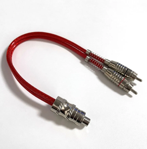 Metal Shell 1RCA Male To 2RCA Female Y Splitter <b>Cable</b> Nickel Plated Plug Car Audio HIFI RCA Signal Adapter Cord - Product Image 2