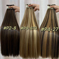 Cheveux humains en vrac lisses/bouclés 100% vierges Extensions de cheveux humains vietnamiens Cheveux bruts en plusieurs couleurs pour le tressage et le coiffage