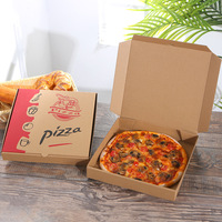 Boîte à pizza KAKA personnalisée de luxe en noir mat, emballage alimentaire en papier ondulé écologique pour la livraison de pizzas à emporter