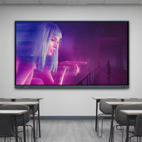 Интерактивная доска Android 16 с двойной системой Android/Windows, 4K UHD, беспроводная передача, 40-точечный ИК-сенсор, 75 дюймов, для классов