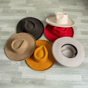 100% len cảm thấy Mũ Fedora rộng vành cảm thấy mũ - Product Image 2