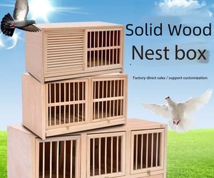 Cage à oiseaux modulaire en bois toutes saisons pour les pigeons de course <span class=keywords><strong>Loft</strong></span> pour les pigeons d'élevage Fermeture à bouton Conception respirante - Product Image 1