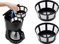 Cesto de Filtro de Café em Malha PET com Alça, Filtros de Café Reutilizáveis para Cafeteiras e Máquinas de Café Mr. Coffee