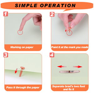 Móc Khóa Giấy Kim Loại Màu Vàng Hình Ngôi Sao 8Mm Cho Sổ Lưu Niệm Thủ Công Và Tự Làm - Product Image 5