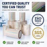 Film de lamination holographique en gros 30 microns BOPP auto-adhésif sans bulles pour emballage cadeau et cosmétique