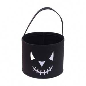 Seau de rangement en feutre pour Halloween, grande capacité, motif dessin animé, sac de transport pour enfants, sac de rangement pour bonbons de Pâques - Product Image 2