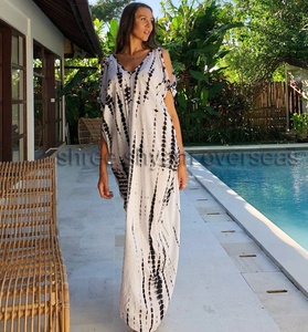 Women's Wear Beach Cold Shoulder Dress Ladies Wear Designer Beach Long Dress Women's Cold Shoulder <b>Kaftan</b> - Product Image 1
