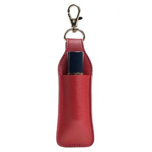 Étui à rouge à lèvres en cuir PU très populaire avec porte-clés, pochette de rangement individuelle pour rouge à lèvres pour l'organisation du maquillage - Product Image 3