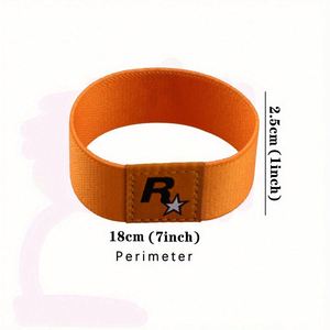 สายรัดข้อมือยางยืดแบบกำหนดเอง สีส้ม พร้อม NFC RFID สำหรับผู้ชาย ผู้หญิง สายรัดข้อมือสำหรับเล่นกีฬา กำไลข้อมือยางยืด - Product Image 5