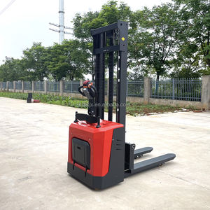 Empilhador de mão auto-carregamento elétrico 1.5Ton 3 Meter 2000kg 5000mm Capacity Empilhador de paletes com proteção Braço e Pedal - Product Image 3