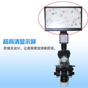 กล้องจุลทรรศน์ชีวภาพระดับมืออาชีพ G-500 จอแสดงผล LCD 8 LED โฟกัสแบบแมนนวลสำหรับการวิจัยทางวิทยาศาสตร์การเพาะเลี้ยงสัตว์น้ำการแพทย์ - Product Image 3