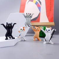 Figurines de chat en PVC de 5,3 cm en gros, figurines de chat dansant en PVC de 5,3 cm, supports de chat amusants