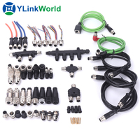 Conector macho hembra M8, 2, 3, 4, 5, 6, 7, 8, 9, 10, 12, 13, 14, 15, 16, 18, 19, 20, 24 Pines, cable de aviación automático, Conector de plástico PCB push pull