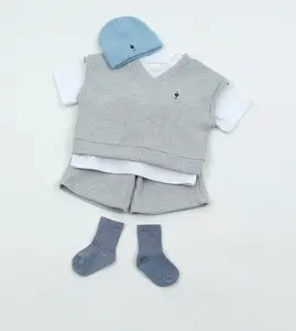 Sommer Baumwolle Baby Casual Weste Shorts zweiteilige Hemd Weste Shorts hochwertige Sport Casual Kinder zweiteiligen Anzug