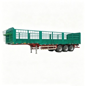 Semirremolque de Acero de Tres Ejes para Ganado y Carga, con Capacidad de 80 Toneladas para Transporte de Animales y Mercancías a Granel - Product Image 2