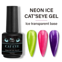 XGMNAILS Vernis Gel UV Effet Œil de Chat Néon Sans TPO, Collection Été Fruits, Prix Usine, Vente Chaude
