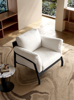 Fauteuil individuel vintage de style nordique avec housse amovible, idéal pour le salon et le balcon ; Meuble décontracté pour salon