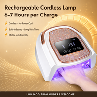 Lámpara UV LED para Uñas OEM ODM con Detalles en Oro Diamantado, 30 Perlas, 365nm 405nm, Sensor Infrarrojo, Pantalla LCD, Base Magnética para Importadores