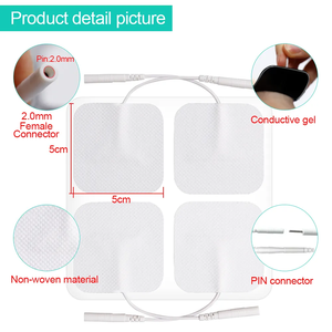 Électrode ODM/OEM dizaines d'électrode non tissée Pigtail Unit Tens Re-use 5*5 Masseurs Machine Électrode électronique auto-adhésive - Product Image 6