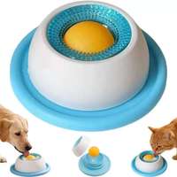 Gamelle interactive anti-glouton pour chien avec plaque de léchage et design de nettoyage de la langue, étanche et anti-fuite en TPR/PET