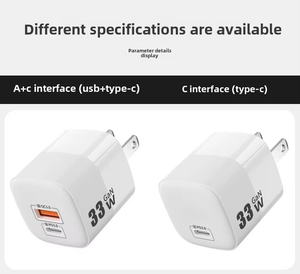 Cargador Justlink PD de 33W GaN con Adaptador USB-A Tipo-C, Enchufe EU/US/UK, Cargador de Pared USB-C con Protección Contra Incendios para <span class=keywords><strong>iPhone</strong></span> - Product Image 3