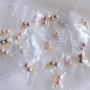 8-10mm <span class=keywords><strong>orecchini</strong></span> a bottone con perle autentiche coltivate d'acqua dolce ad alta lucentezza barocca rotonda AAA argento sterling 925 - Product Image 2