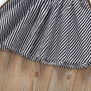 Venta al por Mayor de Fábrica, Vestido de Niña con Estampado de Rayas y Estilo Patchwork, Moda Verano 2021 - Product Image 6