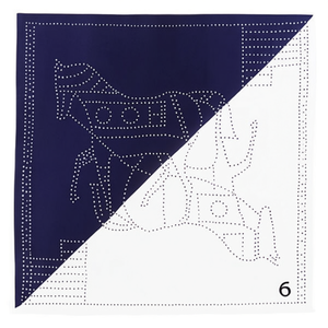 Pañuelo Cuadrado Grande Brocado 110*110CM 80G con Estampado de Caballo para Uso en Moda - Product Image 3