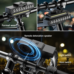 Cao Sáng 4000MAh USB Sạc Xe Đạp Phía Trước Nhẹ Lũ Lụt Ánh Sáng Với Sừng Loa Chuông <span class=keywords><strong>Mtb</strong></span> Đường Xe Đạp Ánh Sáng - Product Image 3