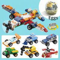 Fournisseur direct d'usine, petites pièces en plastique ABS, blocs de construction, robot, avion, voiture, jouet éducatif pour enfants, modèle de capsule, jouet