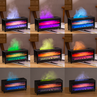 Diffuseur d'humidificateur de flamme de feu de simulation de lumière colorée avec synchronisation