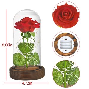 Valentine quà tặng ngày Rose trong Glass Dome Thủy Tinh Độc Đáo Glass Dome bảo quản hoa Rose Glass Dome với LED - Product Image 6
