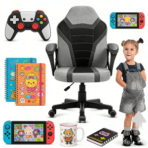 <span class=keywords><strong>Silla</strong></span> Gamer Ergonómica de Tela Gris Europea, <span class=keywords><strong>Silla</strong></span> de Juego Ajustable para Niños, Estilo Auto, para Niños y Hogar - Product Image 1