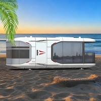 Vente en gros de maisons capsules Apple modulaires de luxe en structure acier, personnalisables et populaires, pour hôtels, bureaux et bâtiments mobiles