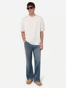 <span class=keywords><strong>Jeans</strong></span> HaiYao da <span class=keywords><strong>uomo</strong></span> 2026, azzurro lavato, con coulisse e <span class=keywords><strong>vita</strong></span> elasticizzata, a gamba larga, pantaloni casual <span class=keywords><strong>in</strong></span> denim - Product Image 1