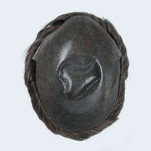 ทูเป้ผู้ชายแบบอินเดียแท้ ขนาด 8x10 นิ้ว ดูเป็นธรรมชาติ ฐานโมโนพร้อม PU รอบด้าน และลูกไม้ด้านหน้า ทำจากผมมนุษย์แท้ - Product Image 1