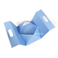 Boîte cadeau pliante triangulaire artisanale, emballage cadeau de luxe, boîte d'emballage magnétique pliante avec poignée