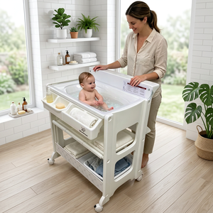 Mesa para Cambiar Pañales y Cuidado del Bebé Felcon HY-11 Supreme, con Construcción de Plástico y Metal, 82x52x102cm, para la Habitación de la Madre y el Bebé - Product Image 3
