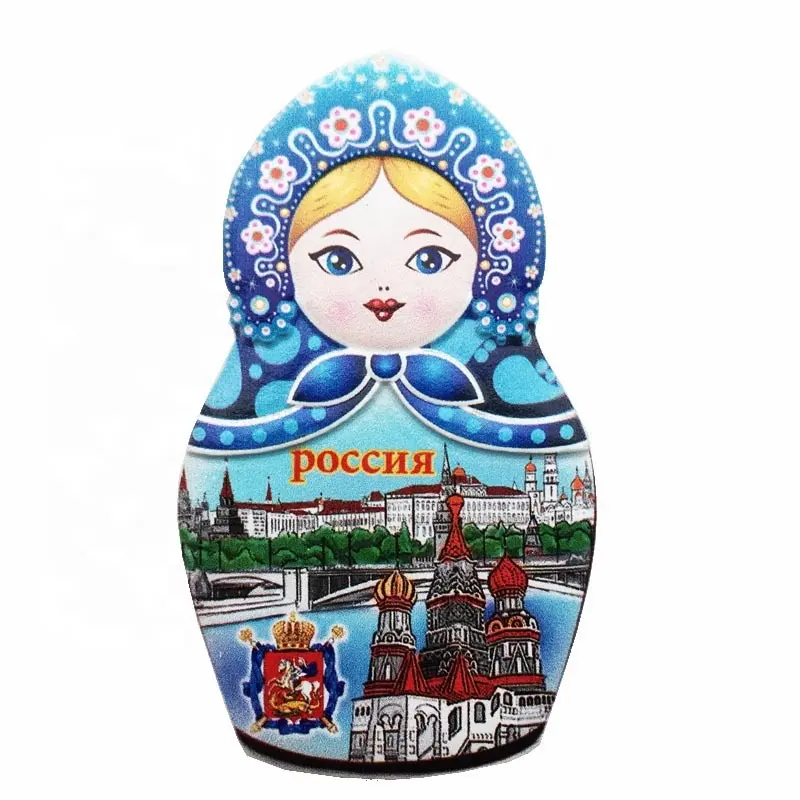 Imán de viaje para nevera, recuerdos, muñecas Matryoshka turísticas, imanes para nevera, muñecas anidadas rusas, decoración para nevera de cocina