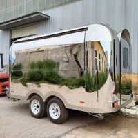 Camions de restauration multifonctionnels certifiés DOT en acier inoxydable pour usage agricole, remorques à barre de traction, chariots à hot-dogs