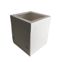 Boîtes à gâteaux PET de 10 pouces de haut avec logo personnalisé Emballage alimentaire pliable en carton recouvert de papier d'aluminium pour les célébrations de mariage et d'anniversaire