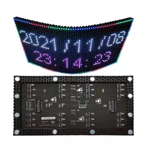 P2/P4LEDソフトモジュール256 x 128mmP4LEDパネル屋内フルカラーLED湾曲LEDディスプレイスクリーンフレキシブルモジュール