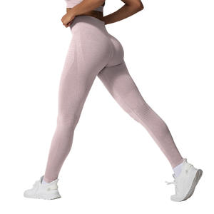 Leggings de yoga sans couture pour femmes Allure Body, taille haute, extensibles et doux, pantalon de fitness rose clair 2024 - Product Image 5