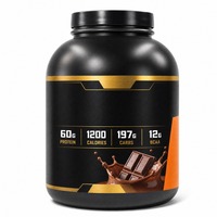 Poudre de gain de masse en marque blanche OEM, supplément de nutrition sportive personnalisé pour la prise de poids destiné aux adultes sportifs
