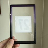 Plaque de protection transparente pour cartes gradées avec dégradé de couleurs et paillettes, en TPU 35pt, protection antichoc ACE avec panneau arrière