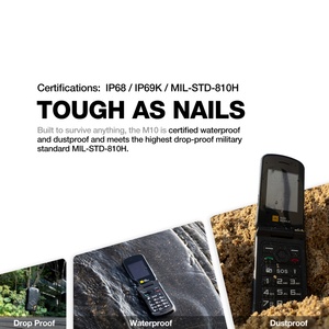 Teléfono Inteligente Resistente AGM M10 4G con Tapa, 48MB+128MB, 1200mAh, Pantalla Grande de 2.4 Pulgadas, Teclado Grande, SOS, Banda Global, Ecológico, Doble SIM - Product Image 3