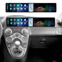 MOOKAKA 12.3 + 4.99+12.3" Radio pour Fiat Panda 2003-2012 Android 15 Navigation GPS Stéréo Sans Fil Carplay Interactif