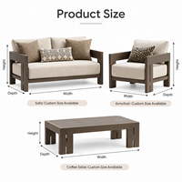 Outdoor-Garten-Terrassen-Sofa-Set mit Aluminiumrahmen, wasserdichtem Stoff, langlebigem Design, tragbar für Hotel- und Villennutzung, fitnes-freundlich